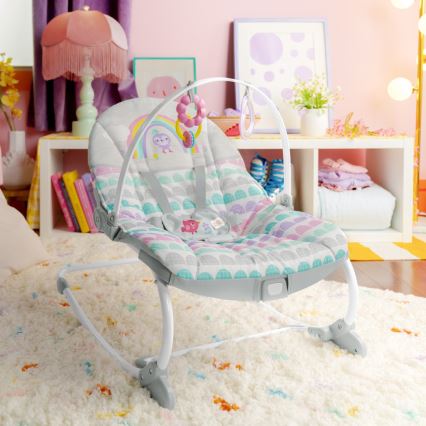 Bright Starts - Dondolo vibrante per bambini ROSY RAINBOW 1xLR14