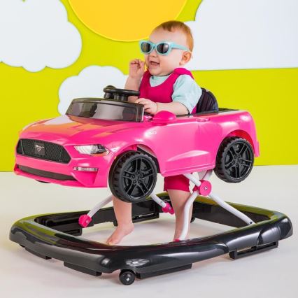 Bright Starts - Girello 3 in 1 per bambini FORD MUSTANG rosa