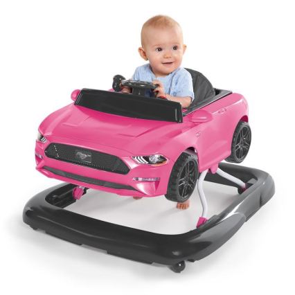 Bright Starts - Girello 3 in 1 per bambini FORD MUSTANG rosa