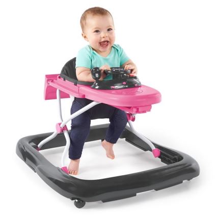 Bright Starts - Girello 3 in 1 per bambini FORD MUSTANG rosa