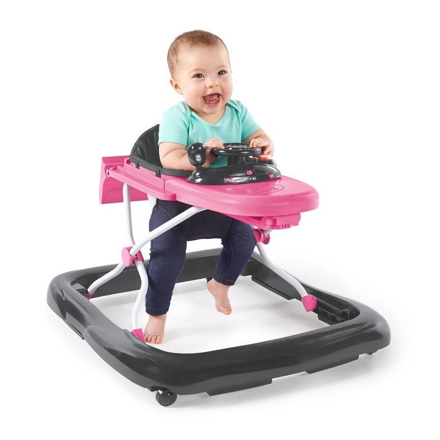 Bright Starts - Girello 3 in 1 per bambini FORD MUSTANG rosa