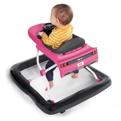 Bright Starts - Girello 3 in 1 per bambini FORD MUSTANG rosa