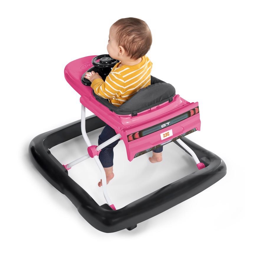 Bright Starts - Girello 3 in 1 per bambini FORD MUSTANG rosa