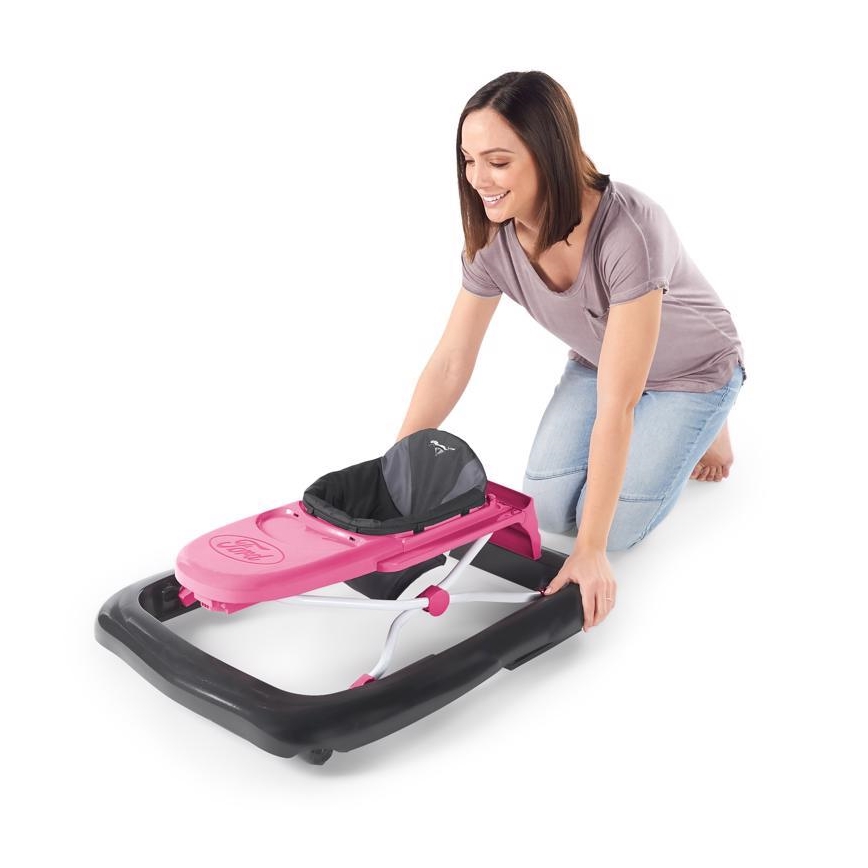 Bright Starts - Girello 3 in 1 per bambini FORD MUSTANG rosa