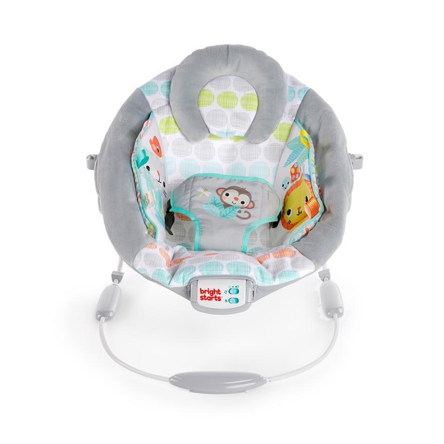 Bright Starts - Lettino vibrante per bambini con melodia WHIMSICAL WILD 3xLR14
