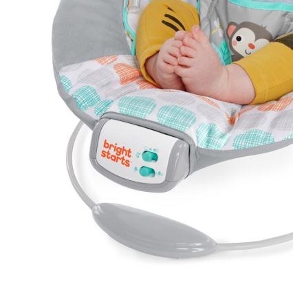 Bright Starts - Lettino vibrante per bambini con melodia WHIMSICAL WILD 3xLR14