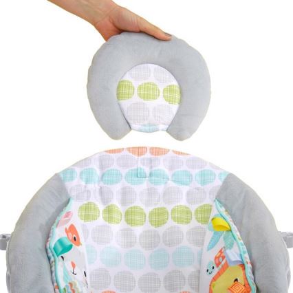 Bright Starts - Lettino vibrante per bambini con melodia WHIMSICAL WILD 3xLR14