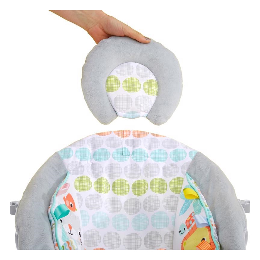 Bright Starts - Lettino vibrante per bambini con melodia WHIMSICAL WILD 3xLR14
