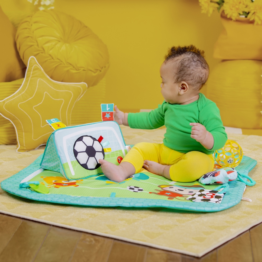 Bright Starts - Tappeto da gioco per bambini OBALL GRIP & KICK 3xAA