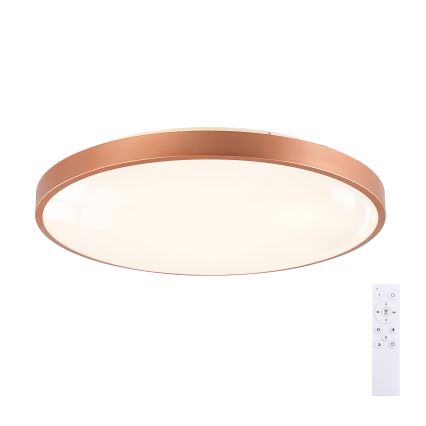 BRILAGI - Plafoniera LED dimmerabile GLASS POOL DOUBLE LED/80W/230V Ø 60 cm finitura rame + telecomando