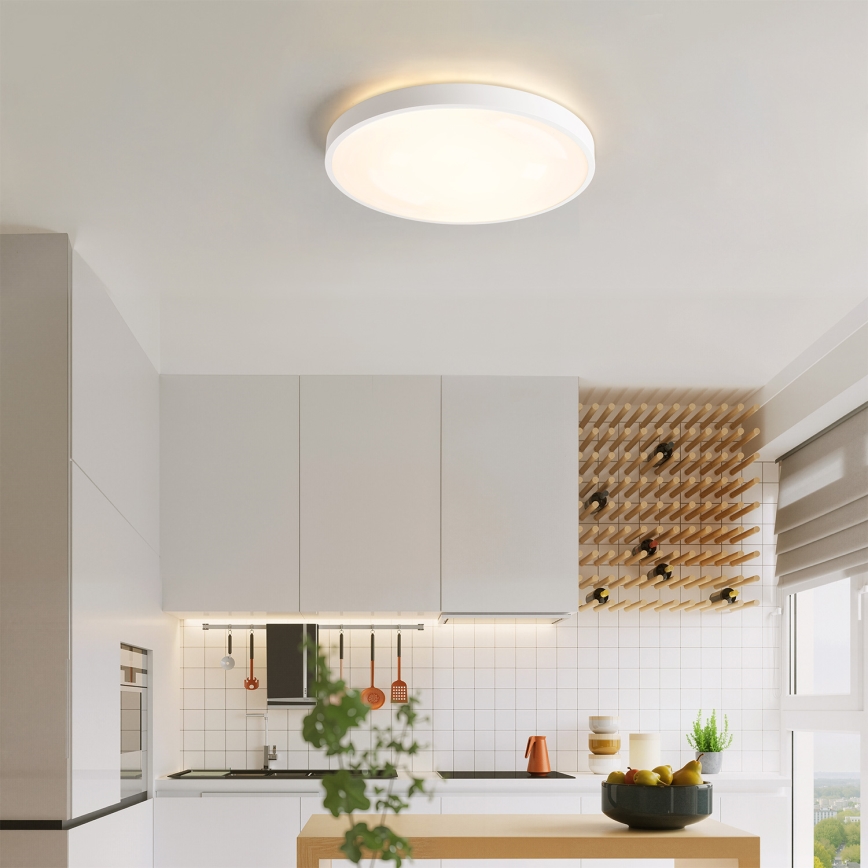 Brilagi - Plafoniera LED dimmerabile GLASS POOL DOUBLE LED/48W/230V 3000-6000K 40 cm bianca + telecomando