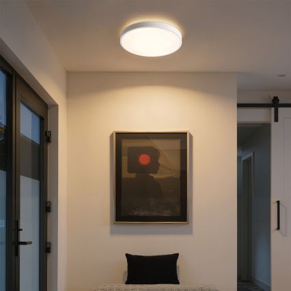 Brilagi - Plafoniera LED dimmerabile GLASS POOL DOUBLE LED/48W/230V 3000-6000K 40 cm bianca + telecomando