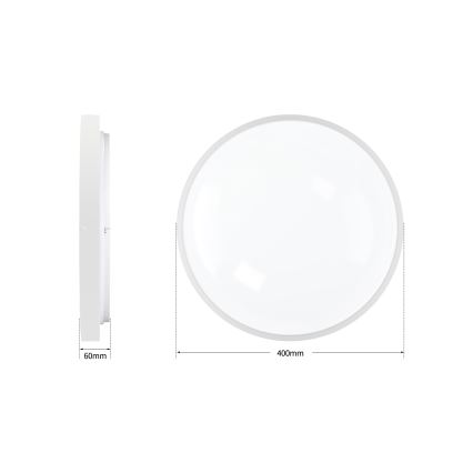 Brilagi - Plafoniera LED dimmerabile GLASS POOL DOUBLE LED/48W/230V 3000-6000K 40 cm bianca + telecomando