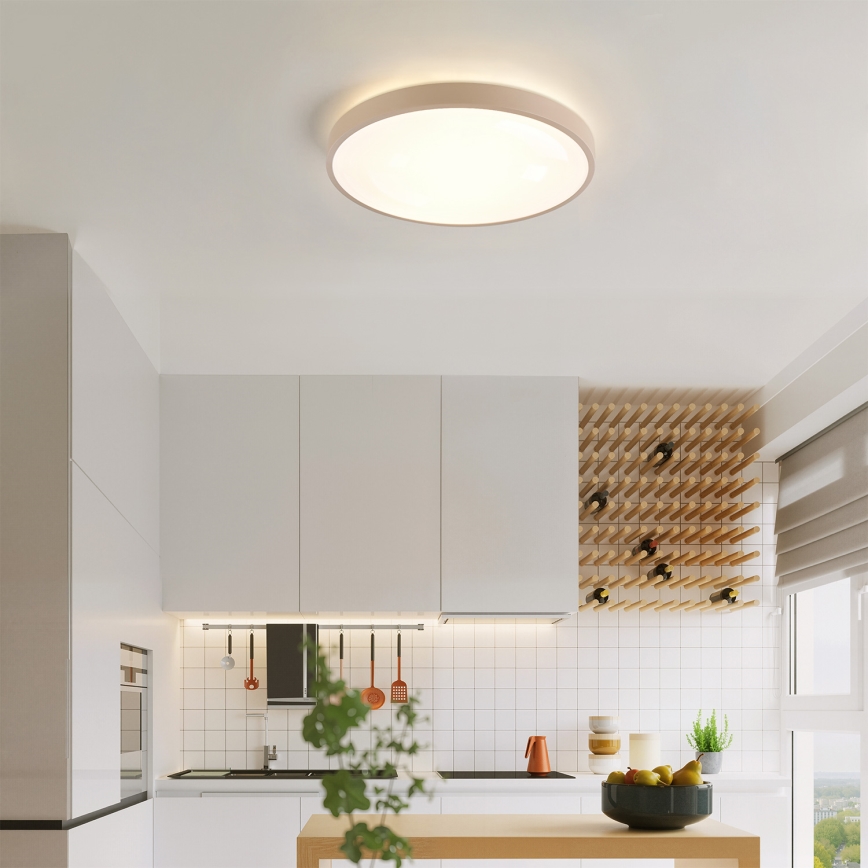 Brilagi - Plafoniera LED dimmerabile GLASS POOL DOUBLE LED/48W/230V 3000-6000K 40 cm beige + telecomando