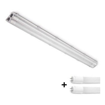 Brilagi - Apparecchio LED tecnico antipolvere per tubi fluorescenti OPTIMA T8 2xG13/18W/230V 6500K IP65 128 cm
