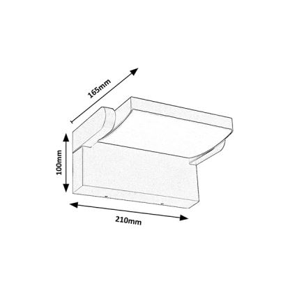 Brilagi - Applique a LED da esterno ANKLE LED/18W/230V 3000K IP65 antracite