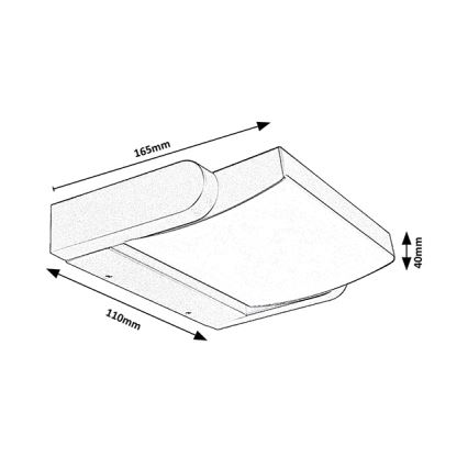 Brilagi - Applique a LED da esterno ANKLE LED/18W/230V 4000K IP65 antracite