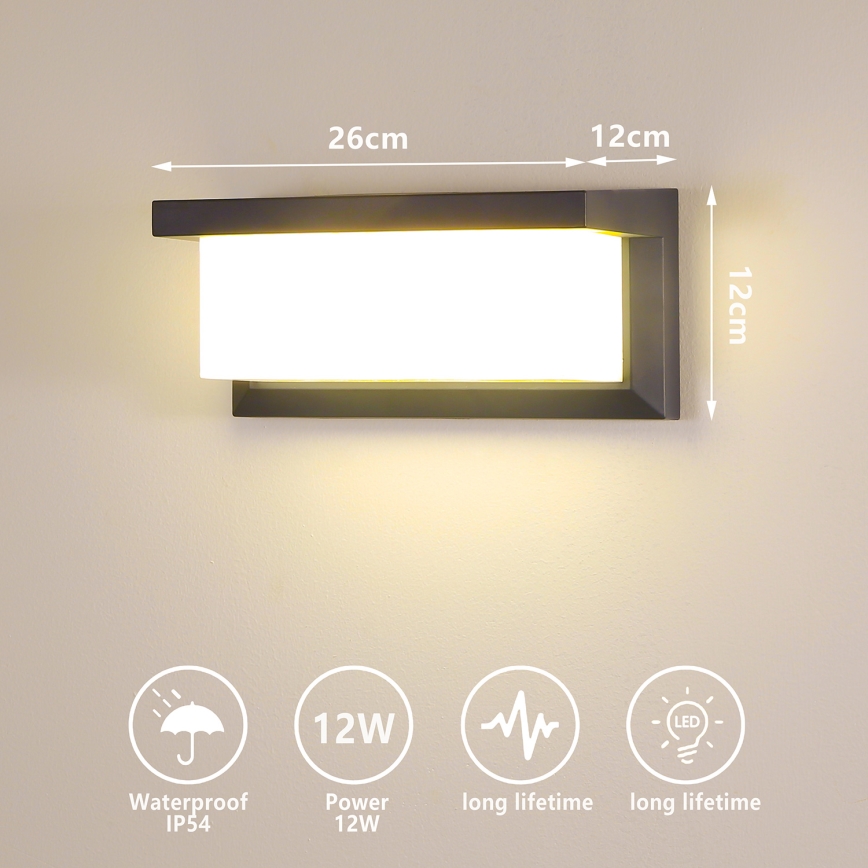 Brilagi - Applique a LED da esterno BRICKY LED/12W/230V antracite IP54