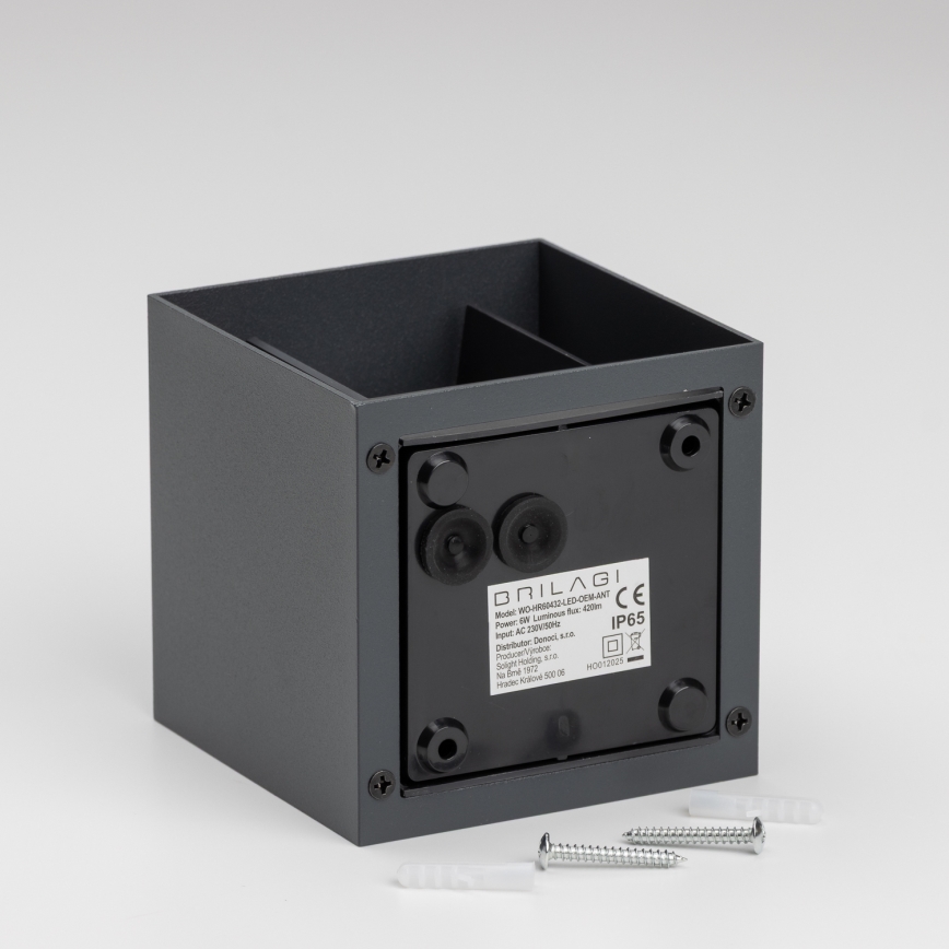 Brilagi - Applique a LED da esterno CUBE LED/6W/230V antracite IP54