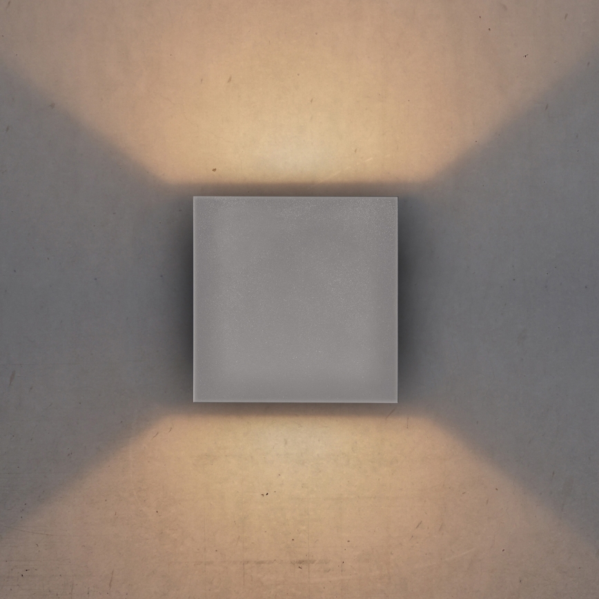 Brilagi - Applique a LED da esterno CUBE LED/6W/230V grigio IP54