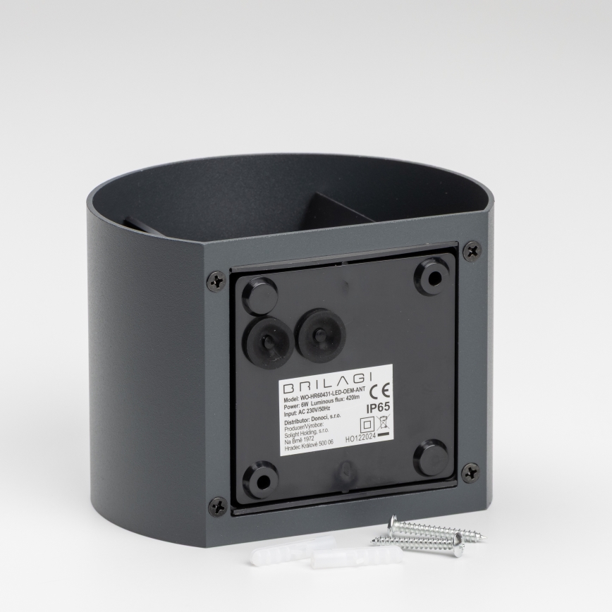 Brilagi - Applique a LED da esterno RONDO LED/6W/230V antracite IP54