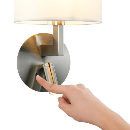 Brilagi - Applique a LED DAYA 1xE14/40W/230V + LED/3W bianco/cromo opaco