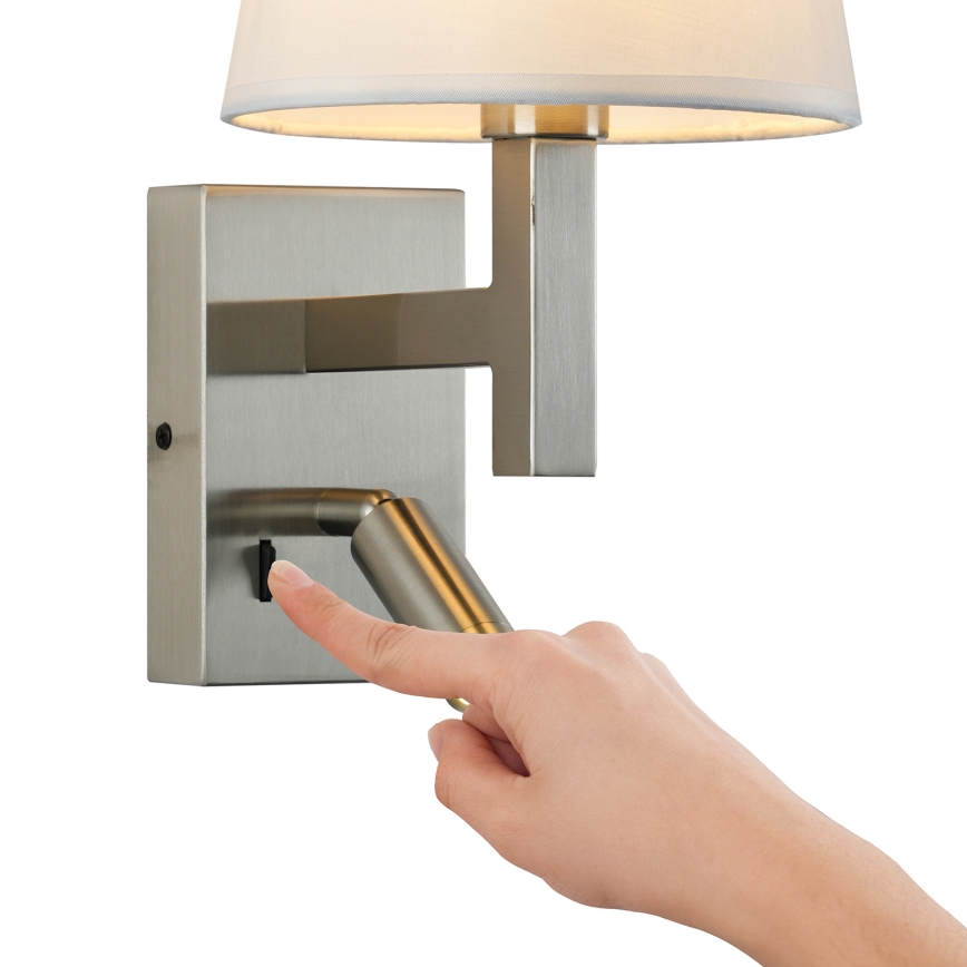 Brilagi - Applique a LED DEYA 1xE14/40W/230V + LED/3W bianco/cromo opaco