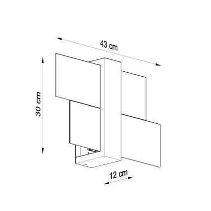 Brilagi -  Applique a LED HERA 1xE27/7,5W/230V bianco