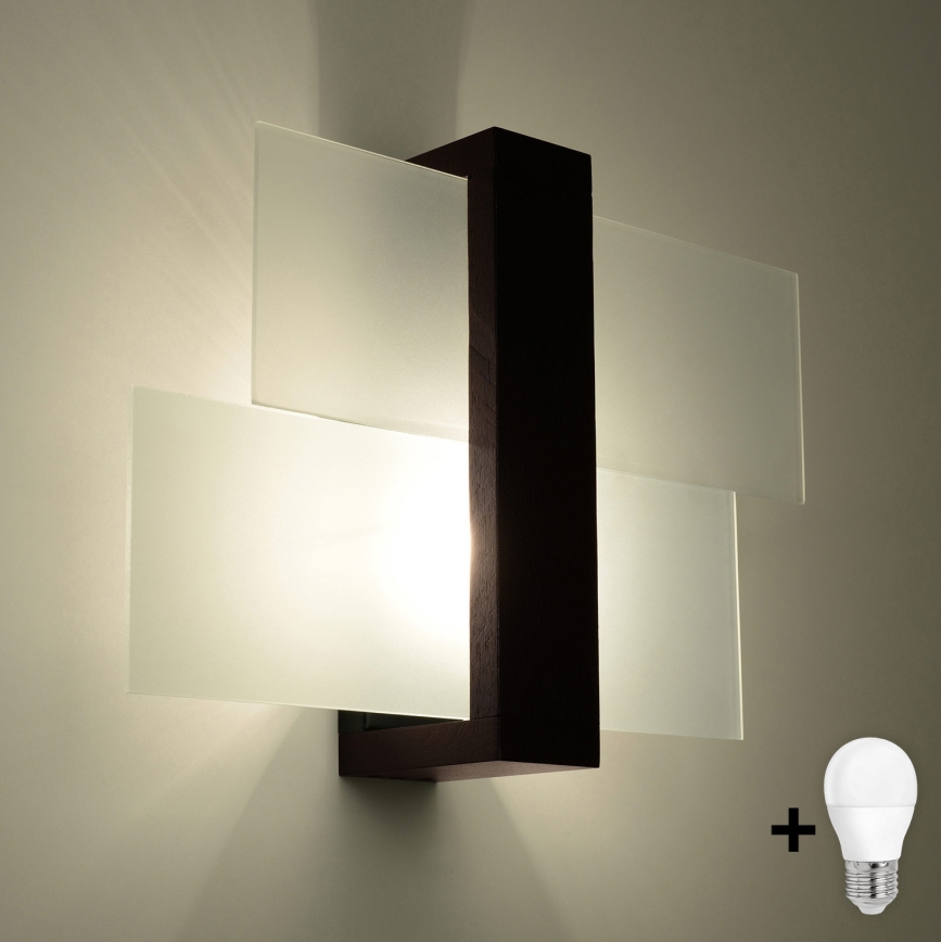 Brilagi -  Applique a LED HERA 1xE27/7,5W/230V wenge