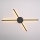 Brilagi - Applique a LED LUGO QUATTRO LED/16W/230V nero