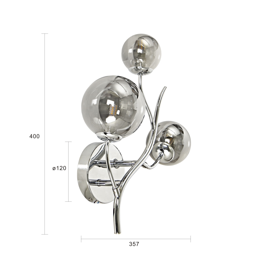 Brilagi - Applique a LED MISTEL 3xG9/3W/230V cromo lucido/fumé