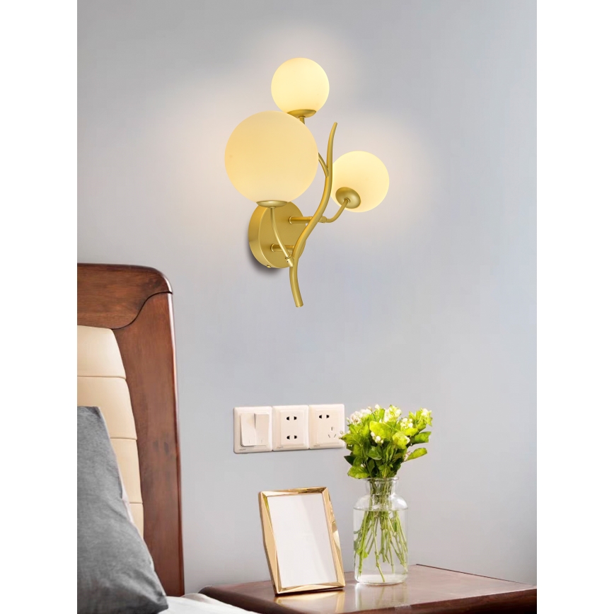 Brilagi - Applique a LED MISTEL 3xG9/3W/230V oro/bianco
