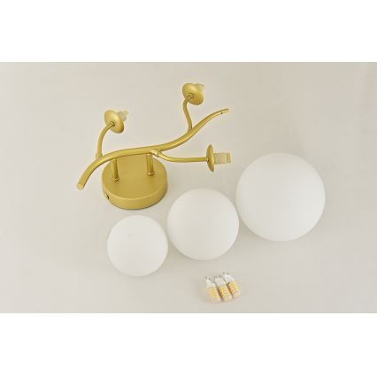 Brilagi - Applique a LED MISTEL 3xG9/3W/230V oro/bianco