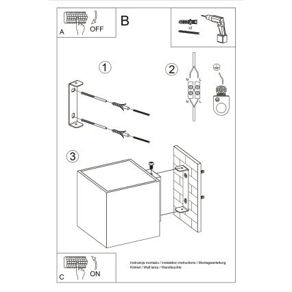 Brilagi -  Luce Spot da parete a LED MURO 1xG9/4W/230V nero