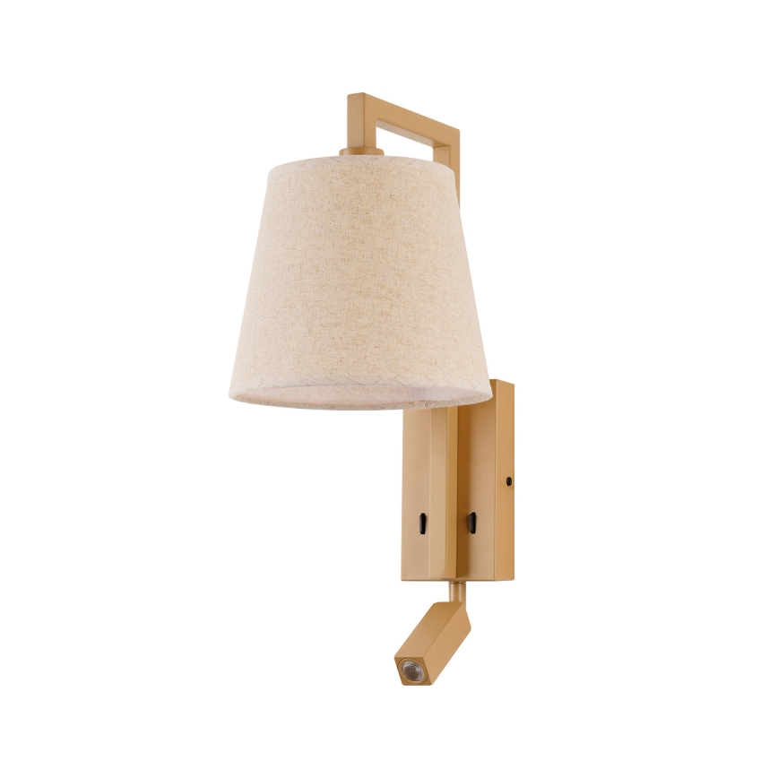 Brilagi - Applique a LED RAYA 1xE14/40W/230V + LED/3W lino/beige