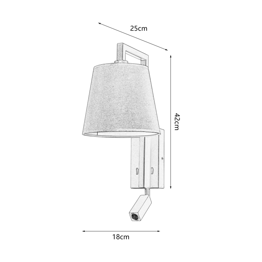 Brilagi - Applique a LED RAYA 1xE14/40W/230V + LED/3W nero