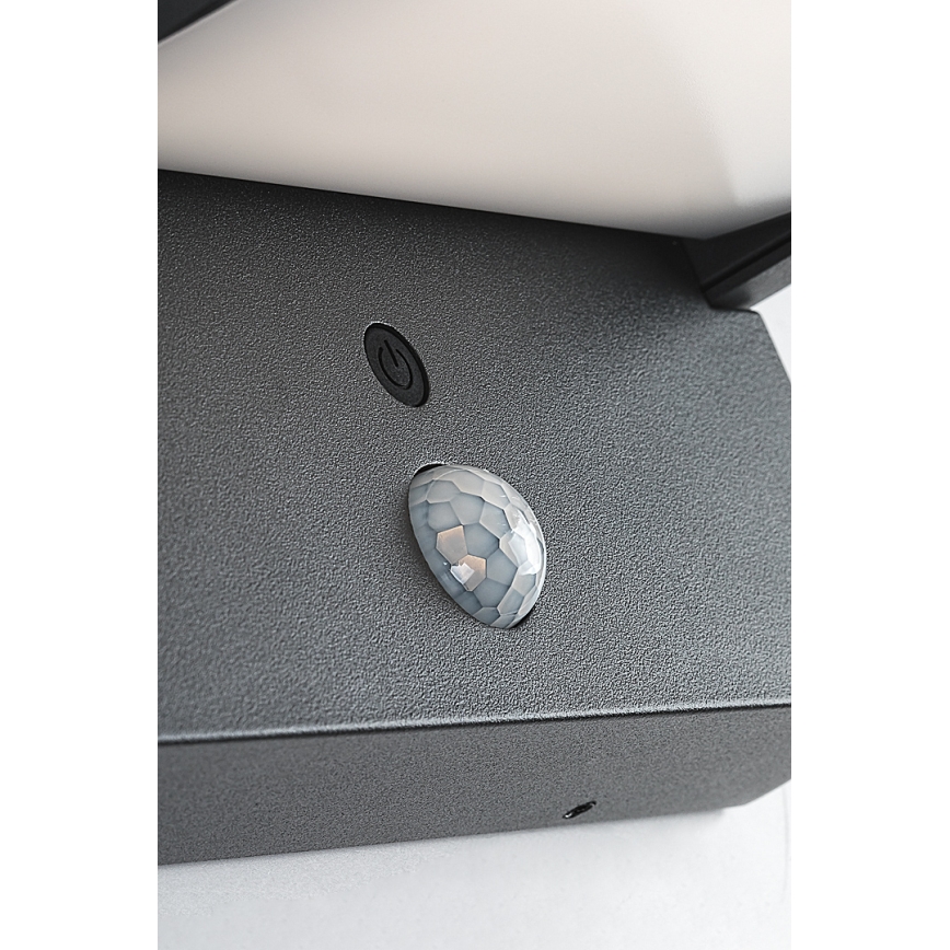 Brilagi - LED Applique solare con sensore di movimento e crepuscolare ANKLE LED/10W/3,7V 3000 mAh 4000K IP65 antracite