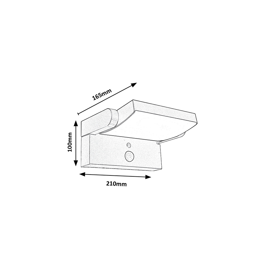 Brilagi - LED Applique solare con sensore di movimento e crepuscolare ANKLE LED/10W/3,7V 3000 mAh 4000K IP65 antracite