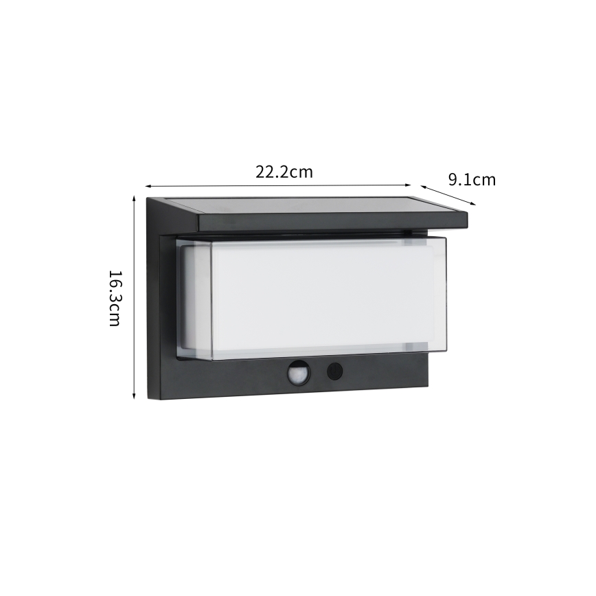 Brilagi - Applique a LED solare con sensore SOLE LUME LED/10W/3,7V 4000 mAh IP44