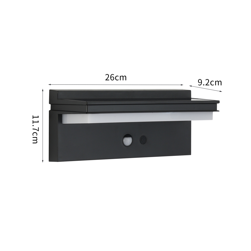 Brilagi - Applique a LED solare con sensore SOLE SENSE LED/10W/3,7V 4000 mAh IP44