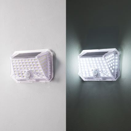 Brilagi - Applique a LED solare con sensore WALLIE LED/4W/5,5V 1200 mAh 6500K IP64 argento
