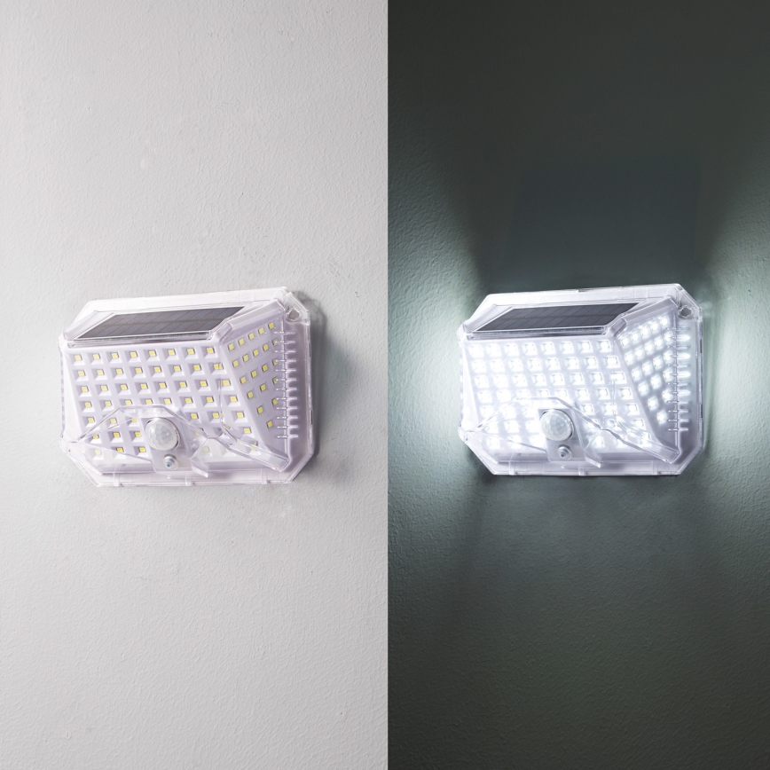 Brilagi - Applique a LED solare con sensore WALLIE LED/4W/5,5V 1200 mAh 6500K IP64 argento