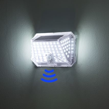Brilagi - Applique a LED solare con sensore WALLIE LED/4W/5,5V 1200 mAh 6500K IP64 argento