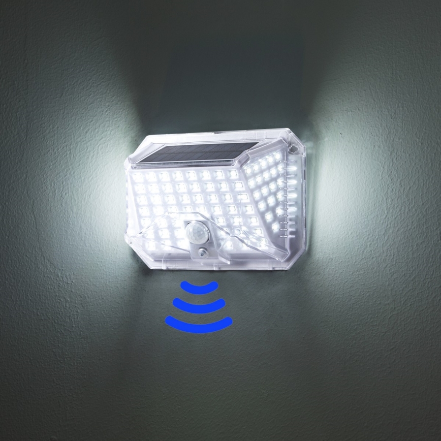 Brilagi - Applique a LED solare con sensore WALLIE LED/4W/5,5V 1200 mAh 6500K IP64 argento