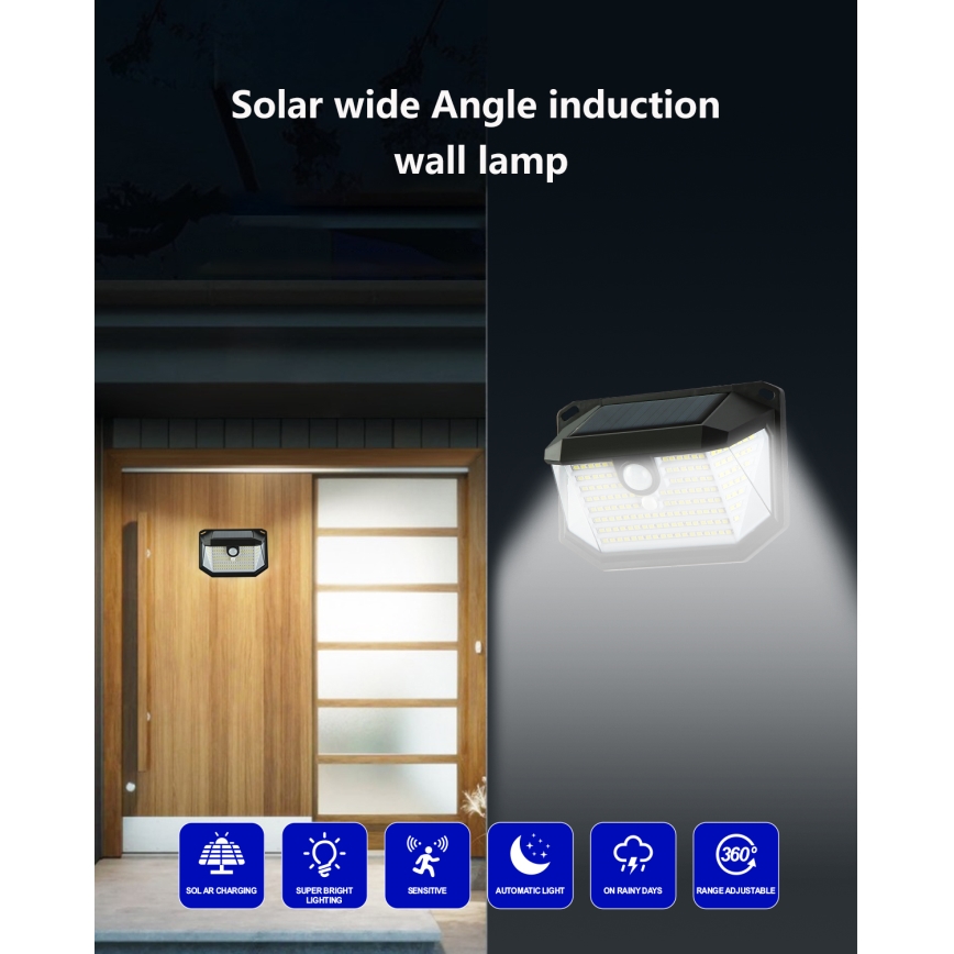 Brilagi - Applique a LED solare con sensore WALLIE LED/4W/5,5V 1200mAh 6500K IP65