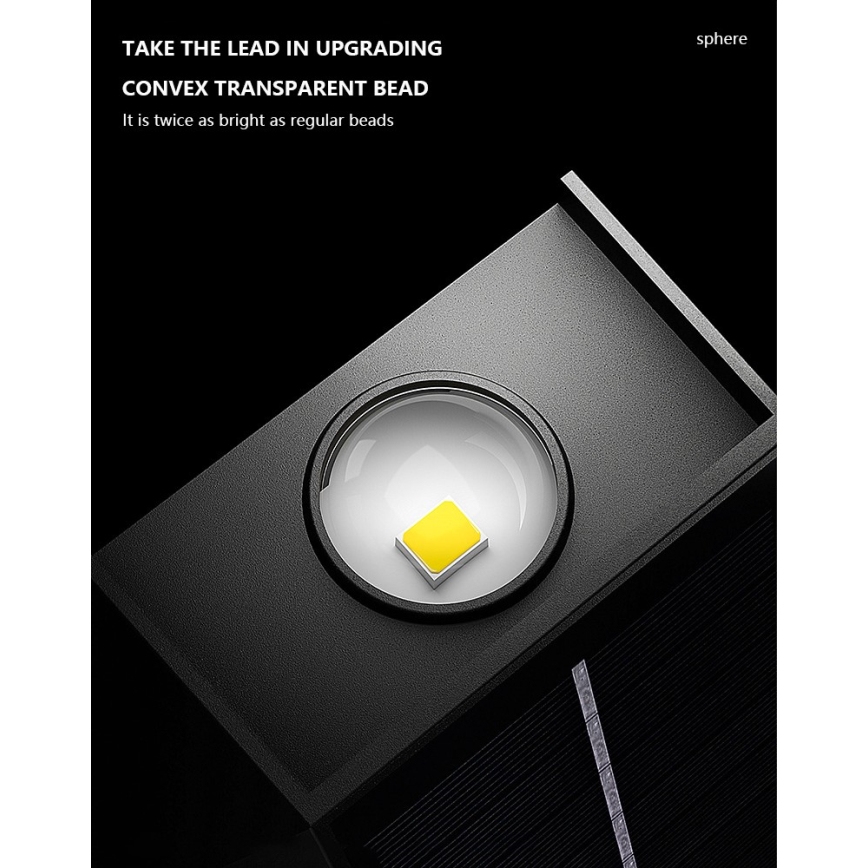 Brilagi - Applique a LED solare PYRAMID LED/2W/3,2V 1300 mAh IP54