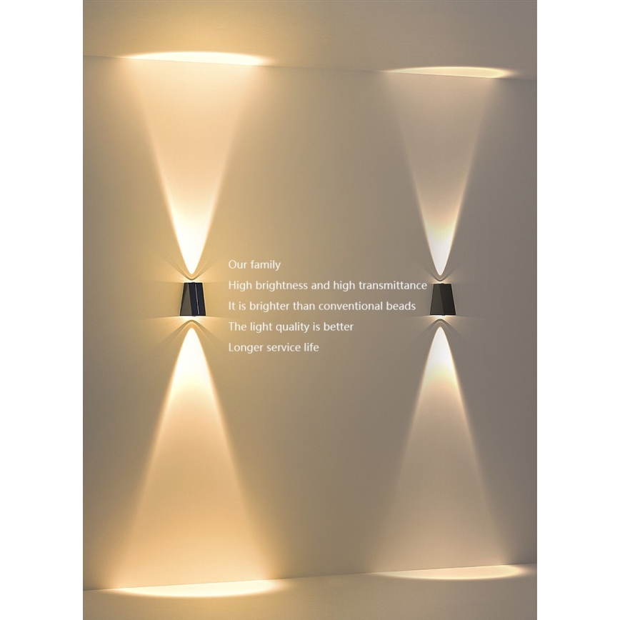 Brilagi - Applique a LED solare PYRAMID LED/2W/3,2V 1300 mAh IP54