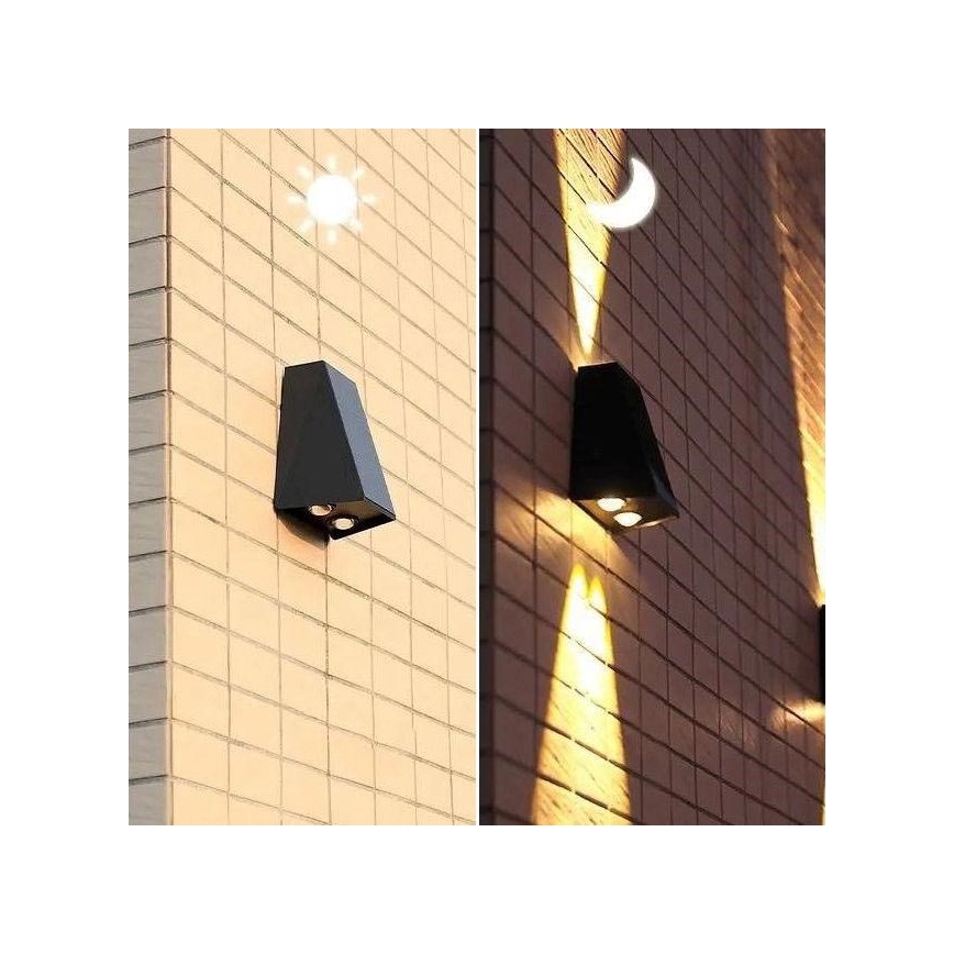 Brilagi - Applique a LED solare PYRAMID LED/2W/3,2V 1300 mAh IP54