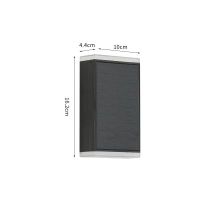 Brilagi - Applique a LED solare SOLE GUARD LED/2W/3,7V 2000 mAh IP45