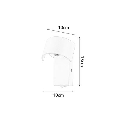 Brilagi - Applique a LED VASTO LED/3W/230V marrone